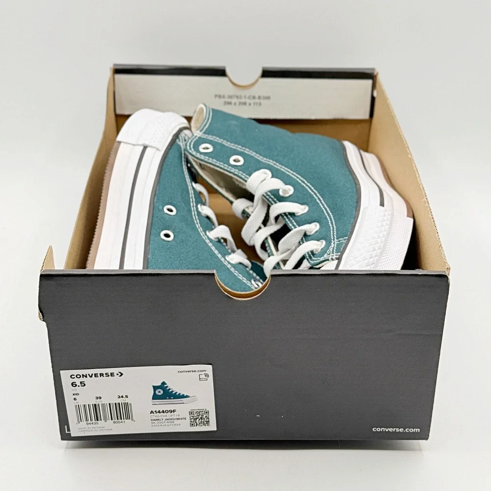 Converse Chuck Taylor All Star EVA LIFT High Size 6.5 Kid Jade Green A14409F NEW
